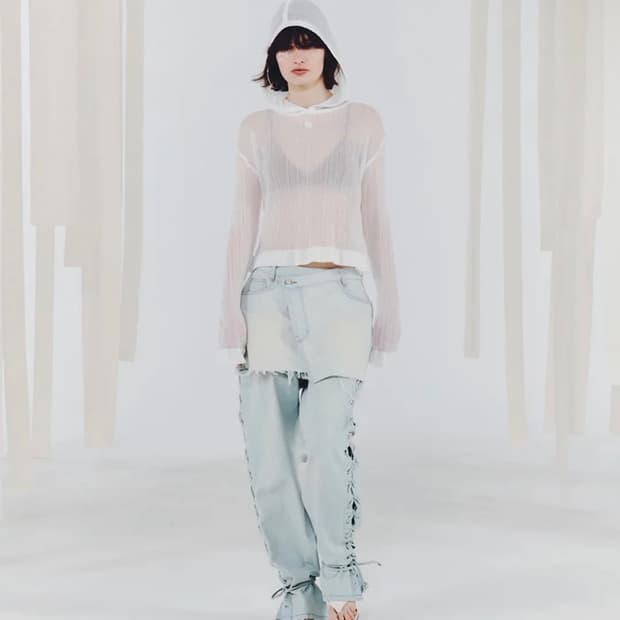 세릭 SHEER LOGO HOOD KNIT / WHITE