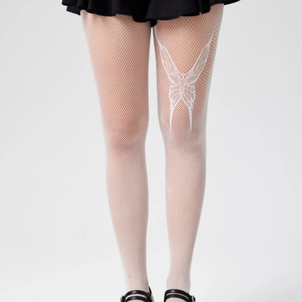 나비 망사 스타킹
