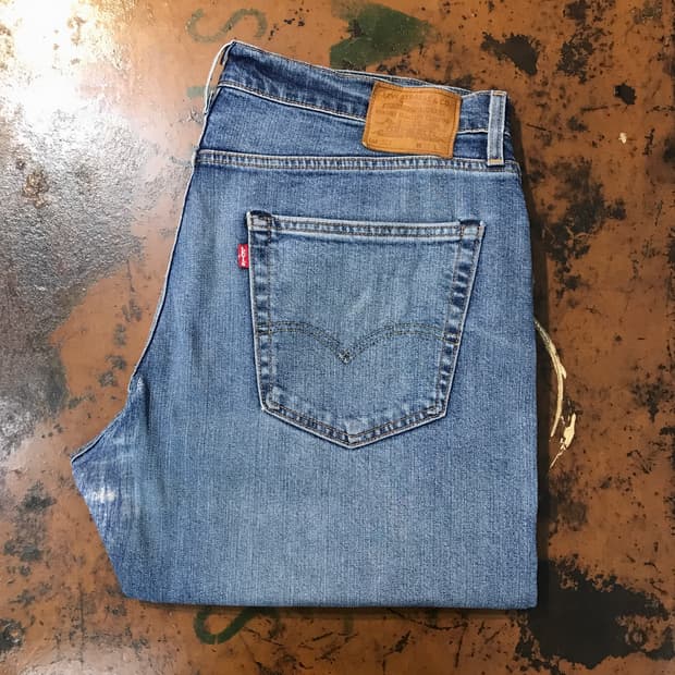 리바이스 502 중청 스판 데님 팬츠 허리 39 40 빅사이즈
