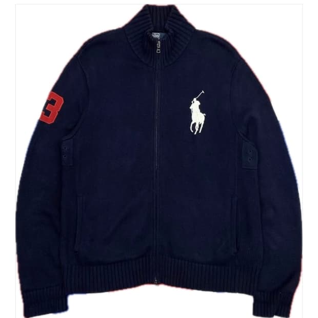 폴로 빅포니 니트집업
