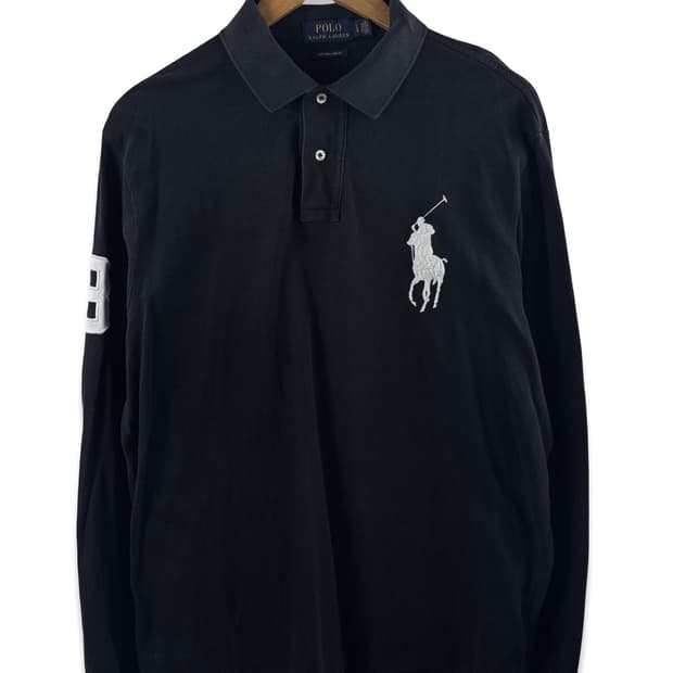 폴로랄프로렌 빅포니 블랙 긴팔 카라티2459
