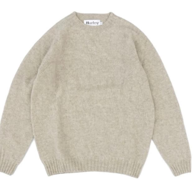 할리오브스코틀랜드 쉐기독 니트 오트밀크 L