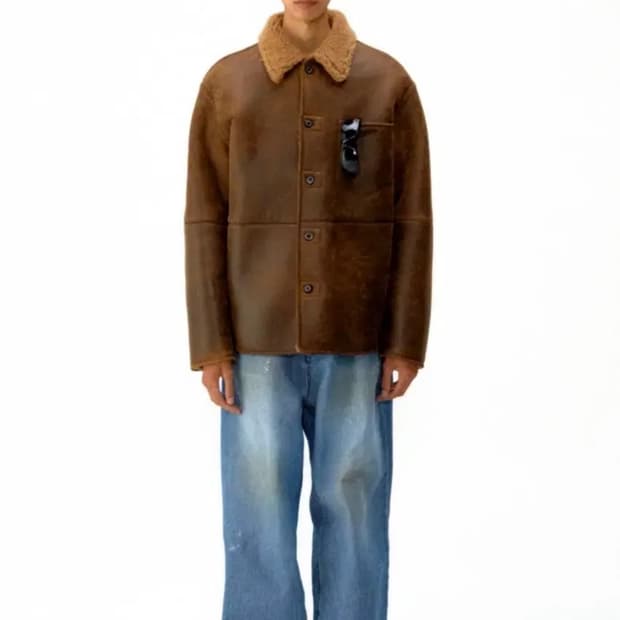 쿠어 오버사이즈 시어링 셔츠 