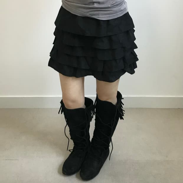 빈티지 글리터 캉캉 미니 스커트