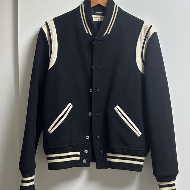 생로랑 13fw 에디슬리먼 테디 바시티 자켓 초판