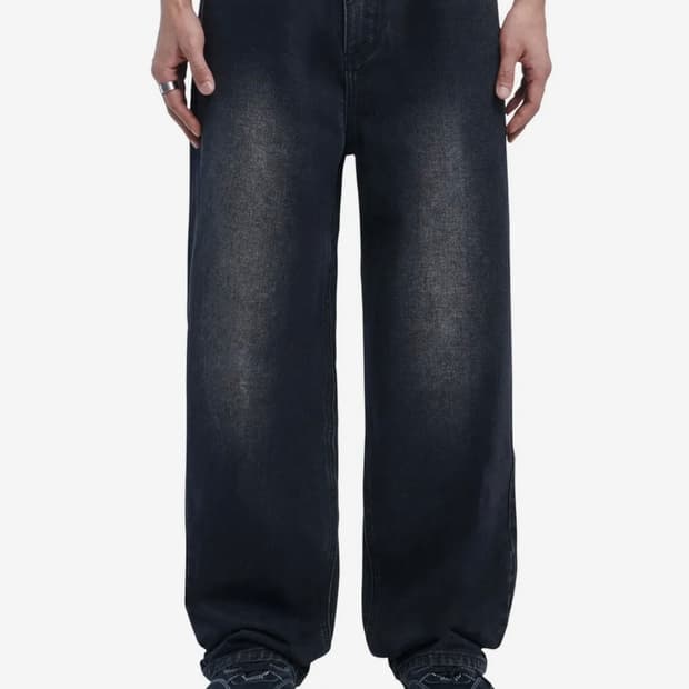 노매뉴얼 워싱 데님 팬츠