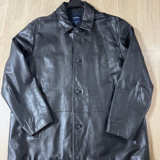 XL 브룩스브라더스 레더 카코트 블랙 가죽 자켓