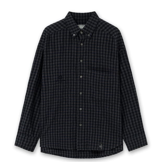 [구매] 우영미 / 25fw 그레이 깅엄 체크 셔츠 44