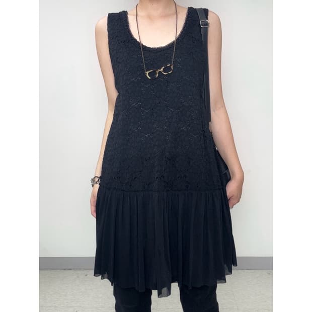 빈티지 블랙 레이스 원피스