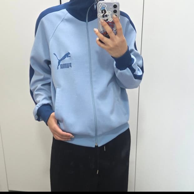 푸마 빈티지 져지 M 스카이블루