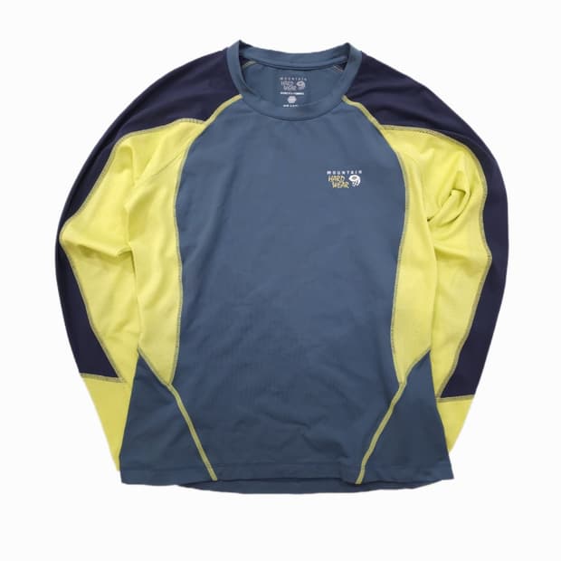 [90(S)] 마운틴하드웨어 컬러블록 테크니컬 하이킹 긴팔 티셔츠