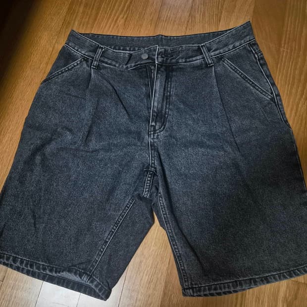 유니폼브릿지 반바지 원턱 데님 쇼츠