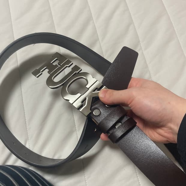 Fuck cow leather belt