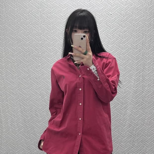 폴로 랄프로렌 레트로 코랄레드 블레이크 셔츠 90 C09715