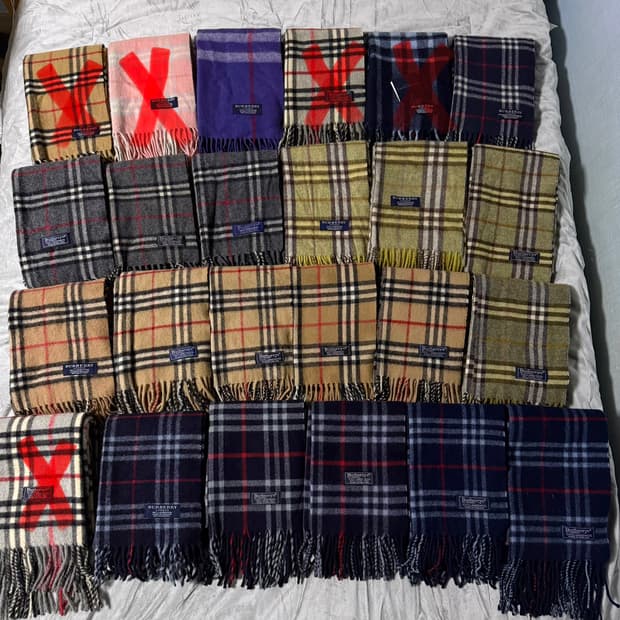 버버리 정품 체크 머플러 목도리 공용