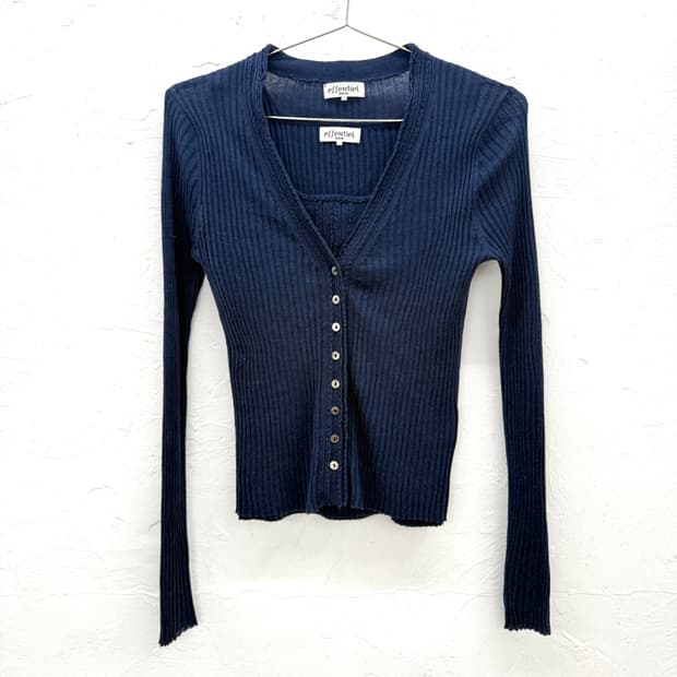 hiroko bis 에센셜 리브 니트 가디건