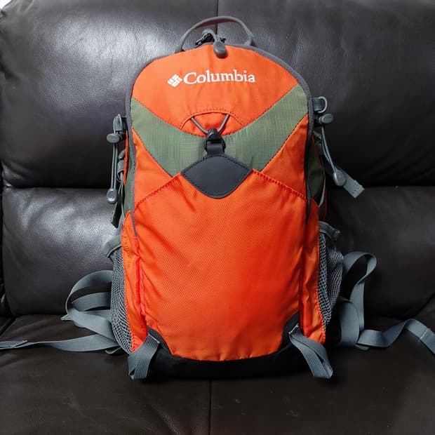 컬럼비아 등산 가방 오렌지/그린(15L)