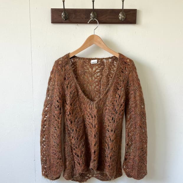 vingtrois 모헤어 시스루 스웨터