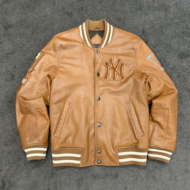 MLB 뉴욕 양키스 가죽 야구 점퍼 M