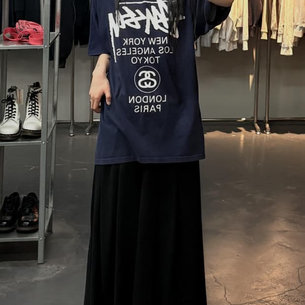 스투시 월드투어 네이비 반팔 A3697