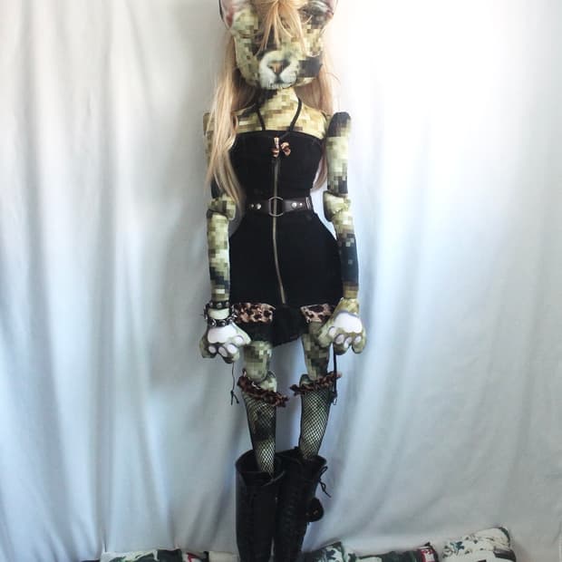 Leopard noir sheer lingerie set