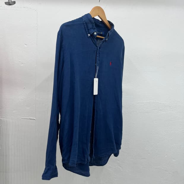 [L] POLO RALPH LAUREN LINEN SHIRT 