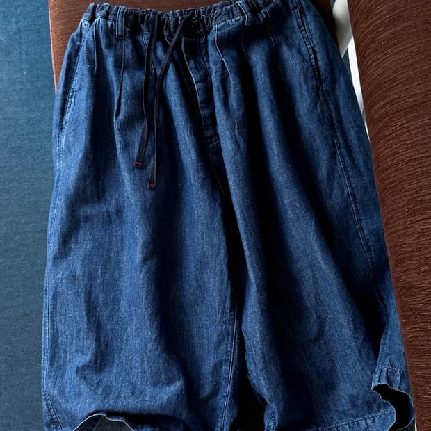 Cotton linen denim ball silhouette half 