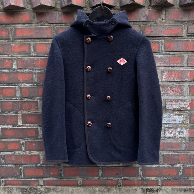 Danton 단톤 네이비 더블 울 후드자켓 