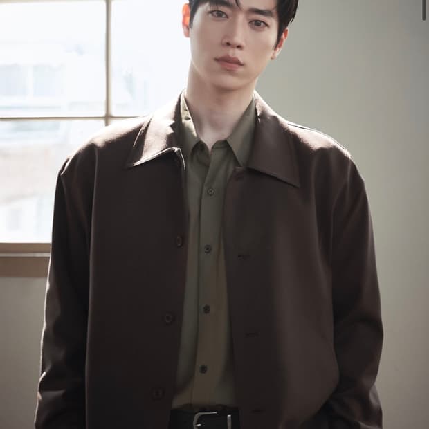 (새상품)(L) 드로우핏 도브 울 미니멀 라인 자켓 DARK BROWN