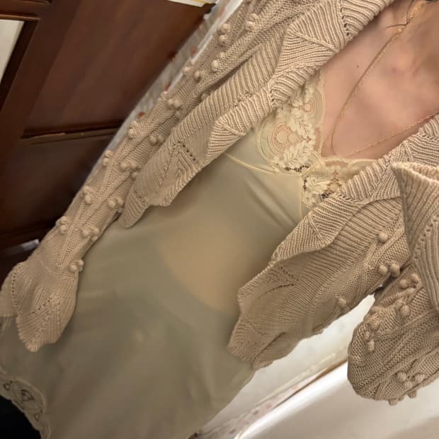 jpn vintage ruffle cardigan