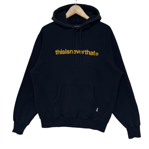 디스이즈네버댓 자수 아치로고 후드티