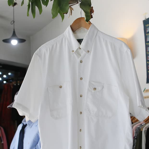 (착용컷) 90~00's WOOLRICH 포켓 반팔 셔츠 (103)