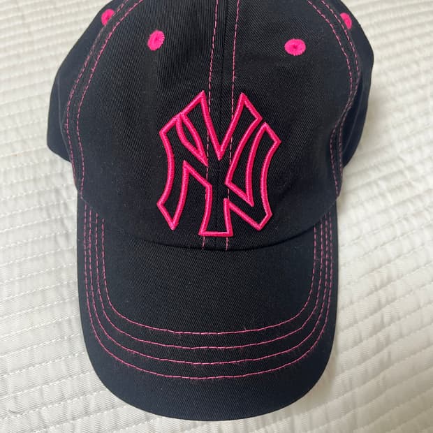 MLB 양키스 핑크 스티치 볼캡