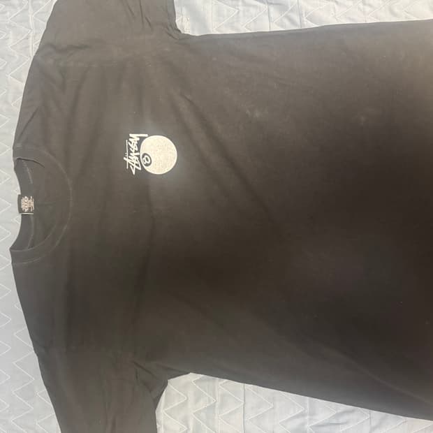 스투시 8볼 피그먼트 다이드 티셔츠 블랙