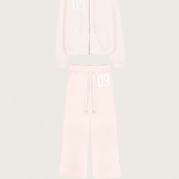 새상품 클리시어 09 트레이닝 세트 핑크 집업 바지 