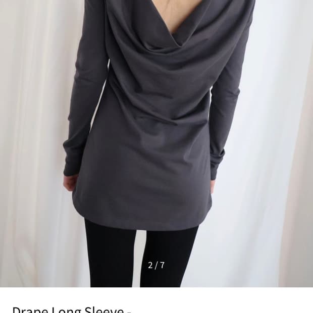 브리즈 아카이브 Drape Long Sleeve - charcoal