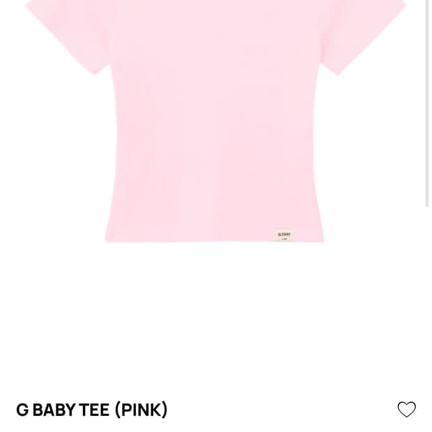 (새상품) 글로니 G BABY TEE (PINK)