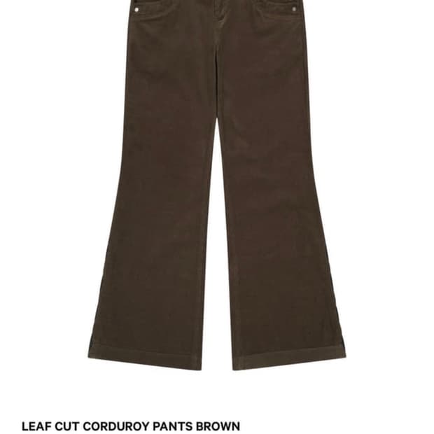 1) 코이세이오 리프컷 코듀로이 팬츠 브라운