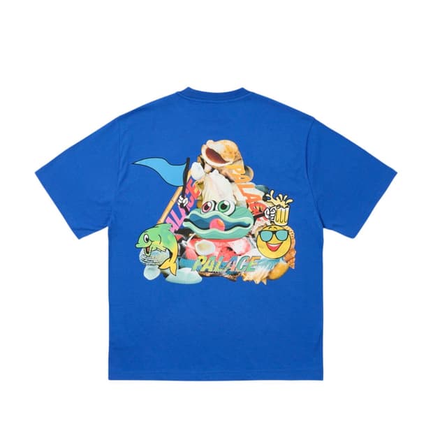 팔라스 P 씨 티셔츠 블루 베리 - 24FW Palace P Sea T-