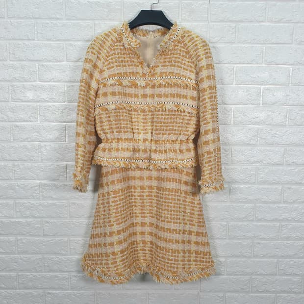 [55]마인 이태리 수입 원단 트위드 원피스