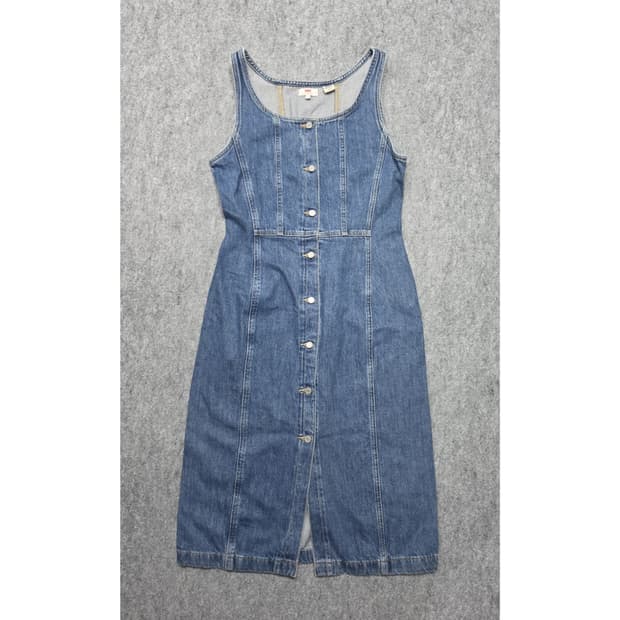 리바이스 버튼업 민소매 데님 원피스 청 원피스 치마 S