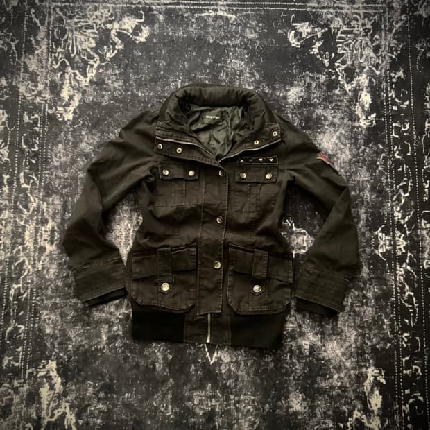 ‘Jessy Logan’ Studded Black Jacket