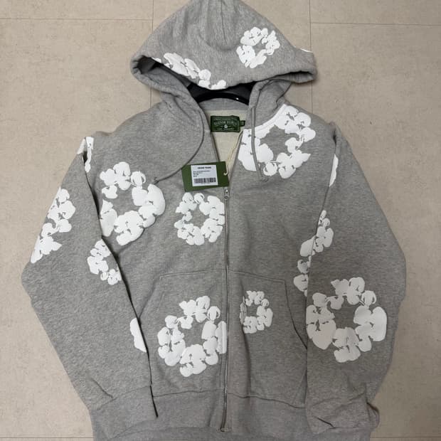 (미시착 새상품) XS 데님티어스 회색 후드집업