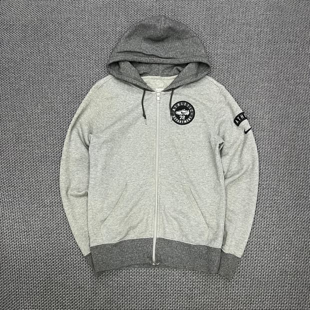 착샷O 나이키 그레이 배색 후드집업