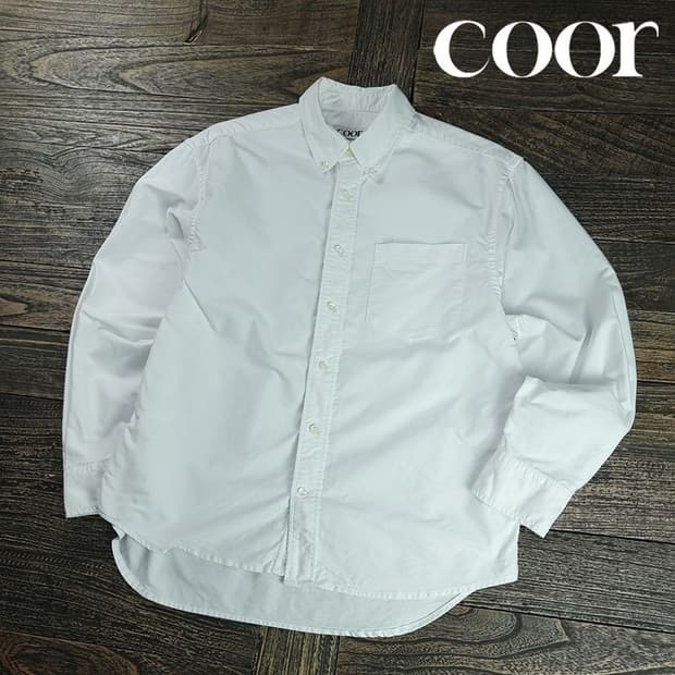 쿠어 루즈핏 화이트 옥스포드 셔츠 M19956