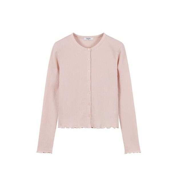 폴햄 POLHAM 25SS 여성 크링클 라운드 가디건 라이트 핑크 M 9