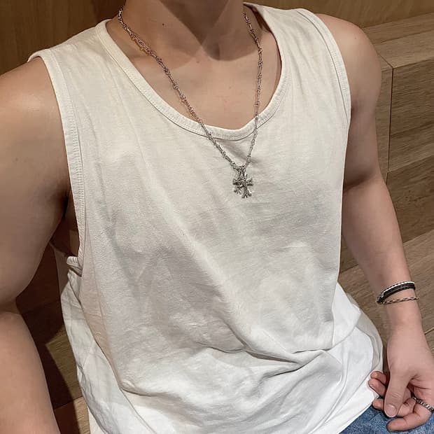 pcr053 Stainless heart necklace