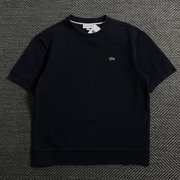 라코스테 네이비 크루넥 반팔 티셔츠o 4134