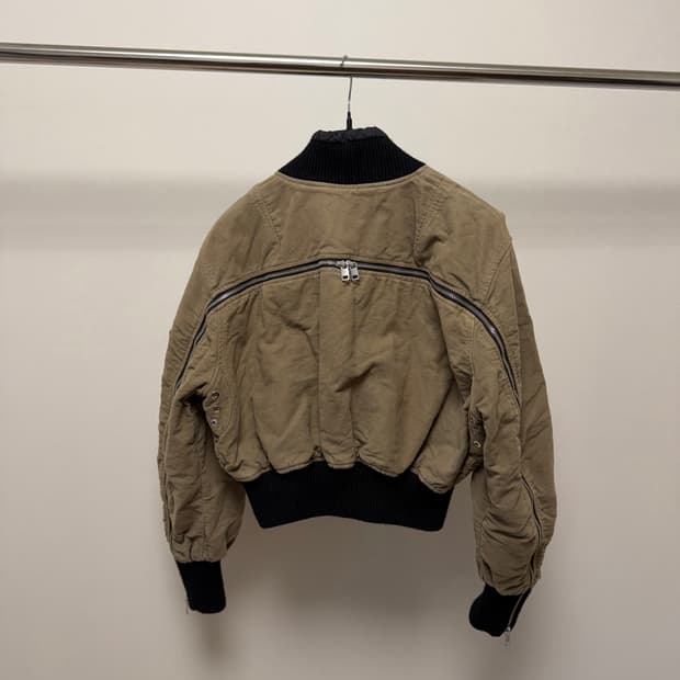 DIESEL Back-Zip Cropped Bomber Jacket