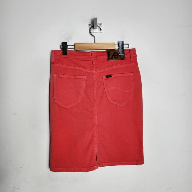 Lee 리 레드 데님 스커트